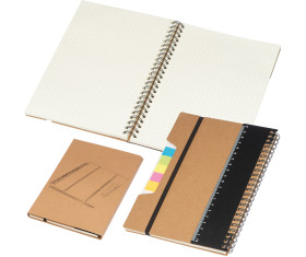 A5 Notebook with ruler and sticky notes