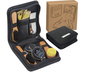 Shoe polishing and cleaning set