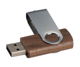 Twist USB Stick with dark wood cover