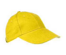 6-panel sandwich baseball cap