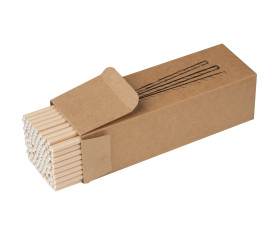 Set of 100 drink straws made of paper