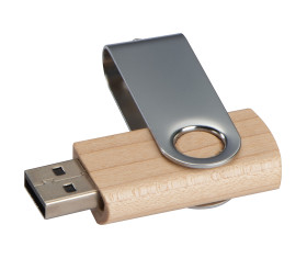 USB-stick twist van hout, licht